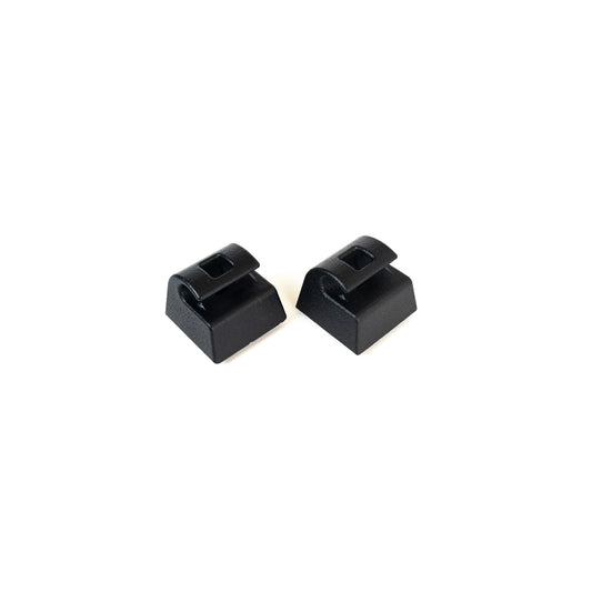 Replacement sun visor clip pair – Jaguar XJ6, XJS, XJ12 – black – 2 pcs new