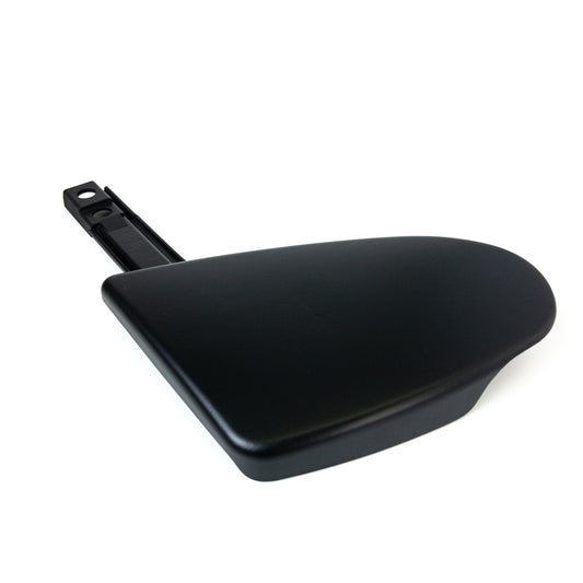 Porsche Boxster 986 seat hinge cover plate angled view, SLS 3D printed Nylon 12