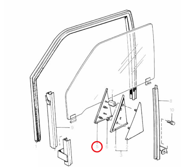 BMW E30 Side Mirror Triangle Cover Trim / Blank Tweeter Panel Left Right Black