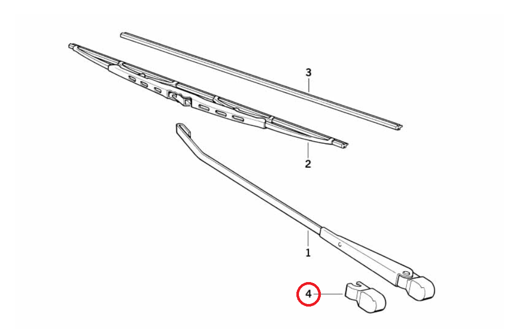 BMW E30 E28 Z1 Wiper Arm Cover Cap Black (Pair)