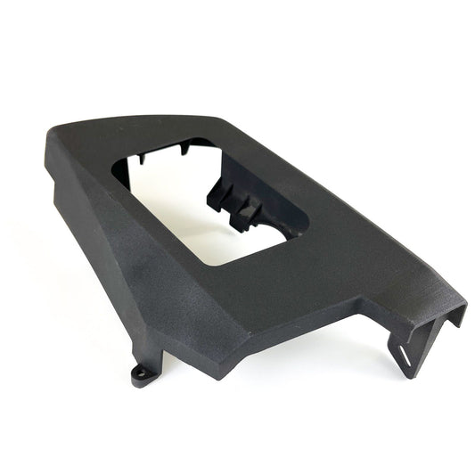 Mercedes R129 seat belt outlet bracket cover – left or right – black – OEM A1299100539 / A1299100639
