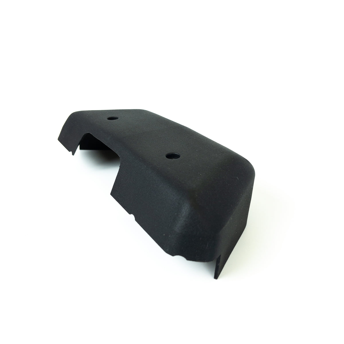 Close-up view of industrial SLS Nylon 12 surface texture and edge detail on Range Rover Classic MWC8557 latch cover
