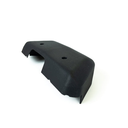 Close-up view of industrial SLS Nylon 12 surface texture and edge detail on Range Rover Classic MWC8557 latch cover