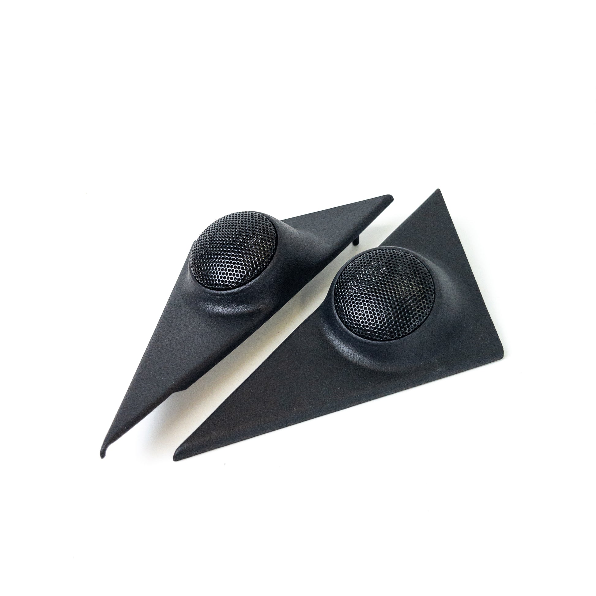 BMW E30 tweeter door speaker housings mirror covers left and right pair, OEM 65131377688 65131377687