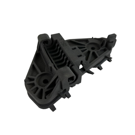 Ford Focus CC window regulator bracket with reinforced rib structure, Nylon 12 replacement
