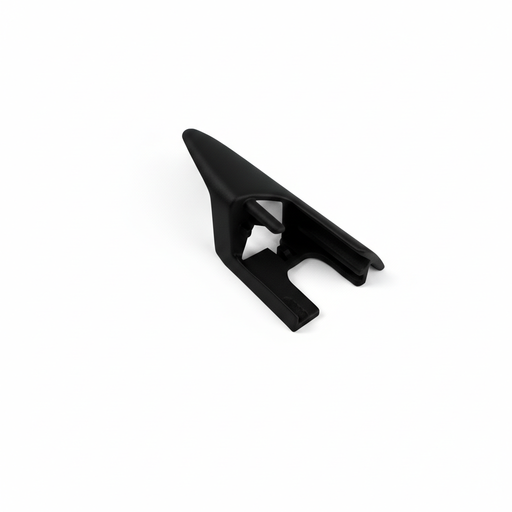 Jeep Cherokee XJ roof rack end cap underside with mounting points, discontinued part reproduction