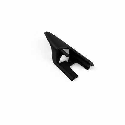 Jeep Cherokee XJ roof rack end cap underside with mounting points, discontinued part reproduction