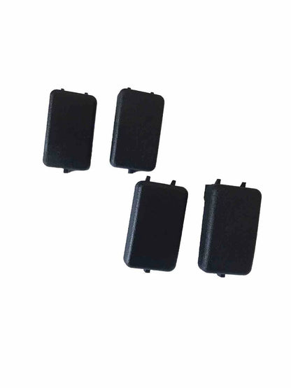 Jeep XJ roof rack buttons standing showing mounting side, set of 4 pieces