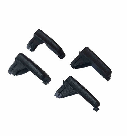 Jeep XJ Cherokee roof rack buttons angled view, UV resistant black polyamide reproduction