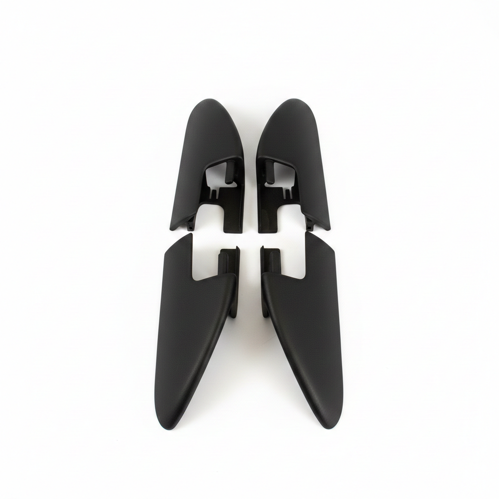 Jeep XJ Cherokee roof rack end caps left and right pairs standing, black Nylon 12