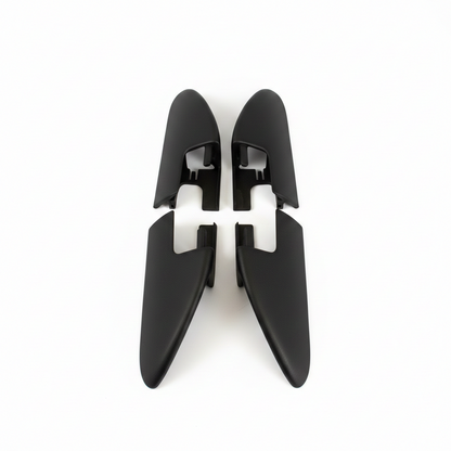 Jeep XJ Cherokee roof rack end caps left and right pairs standing, black Nylon 12