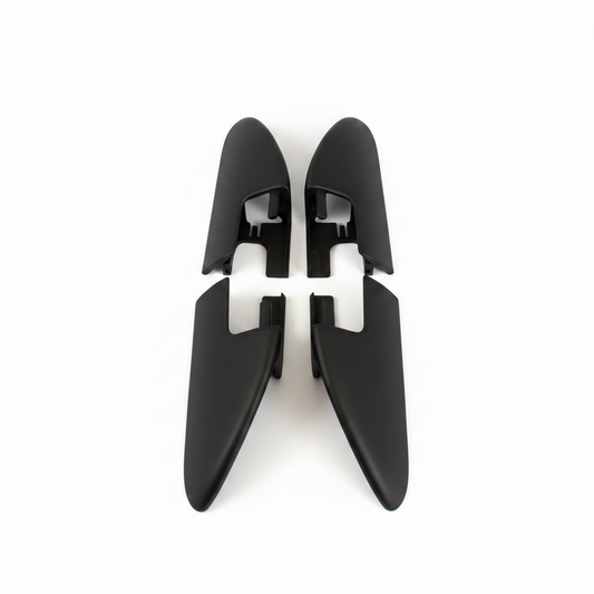 Jeep XJ Cherokee roof rack end caps left and right pairs standing, black Nylon 12