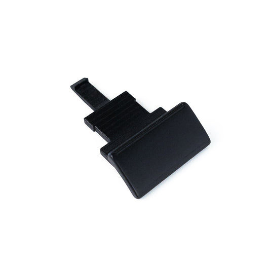 Mercedes-Benz SL R129 Verriegelungstaste der Armlehnenklappe – schwarz  
– neues OEM-Teil A1296830155