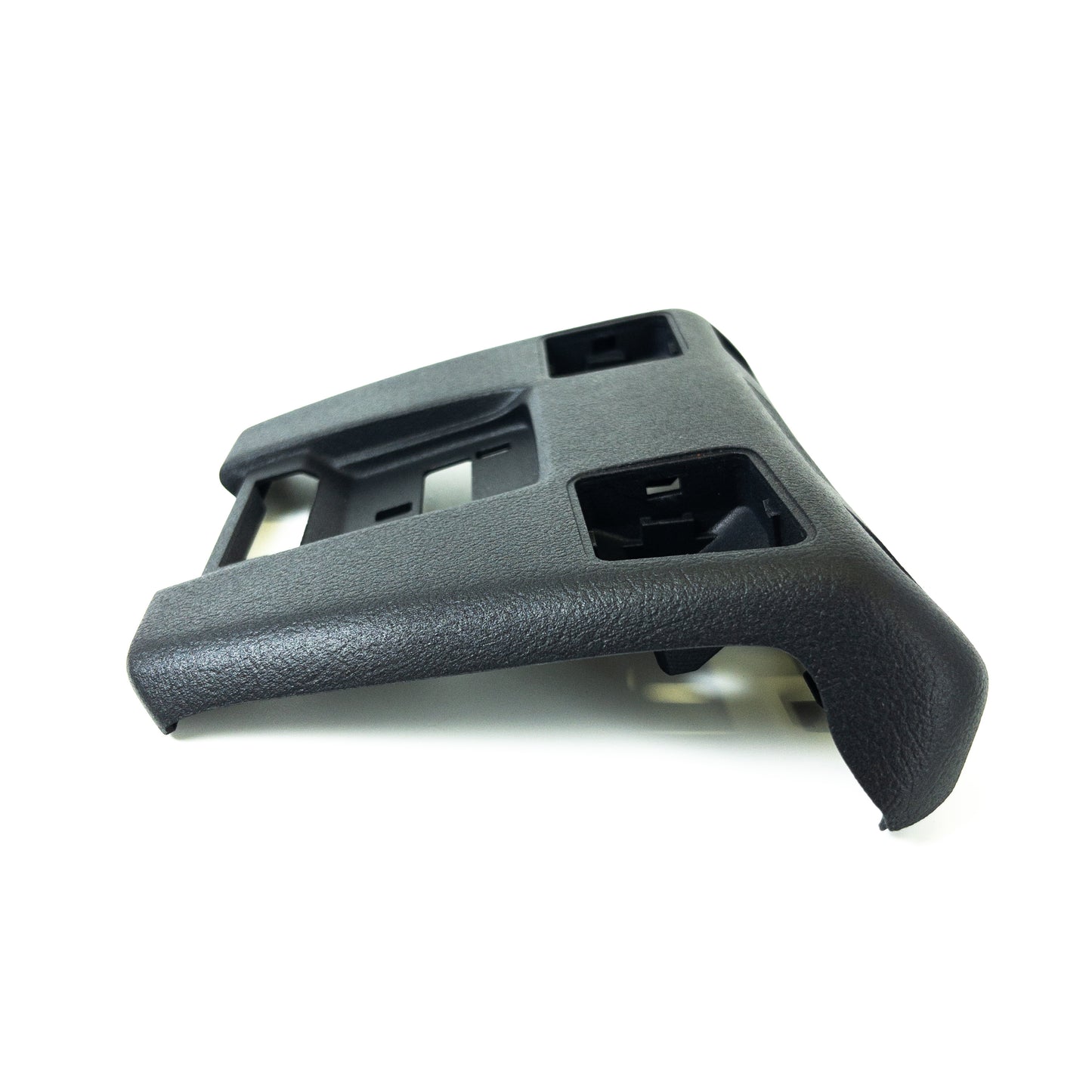 Mercedes-Benz R129 Innenleuchtengehäuse, schräge Ansicht, schwarzes Ersatzteil aus Nylon 12 (PA12)