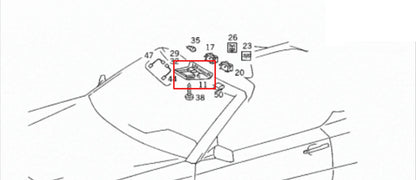 Mercedes-Benz R129 Innenleuchte – OEM-Teilezeichnung, Position von A1298200501