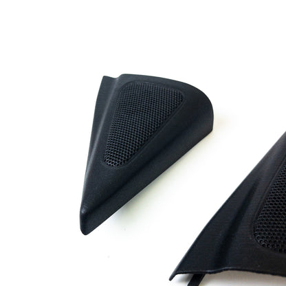 Mercedes W208 CLK Hochtönerabdeckung links, Vorderansicht, OEM A2087250111, im SLS-3D-Druckverfahren aus Nylon 12 hergestellt